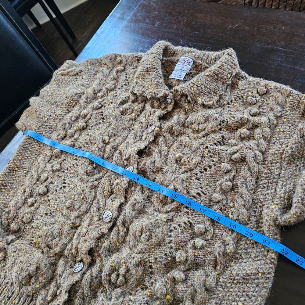 SKYR Wool Women's Sweater Cardigan many Textures Detail Button stitching size M - Picture 12 of 13